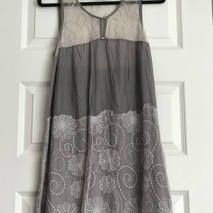 Kimchi Blue (Anthropologie) grey and lace dress